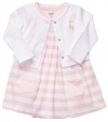 Pink and White Stripe 2 pc Girls Dress Set by Carter's - 9 months