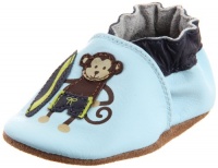 Robeez Soft Soles Surfer Dude Monkey Pre-Walker (Infant/Toddler),Light Blue,0-6 Months (1-2 M US Infant)