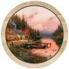 Thirstystone Thomas Kinkade The End of a Perfect Day Coaster Set