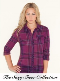 GUESS Ferris Long-Sleeve Plaid Shirt, DAMSON MULTI (MEDIUM)