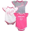 Newborn Indianapolis Colts 3 Piece Creeper Set (0/3M - 6/9m) 0-3 Months