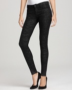 Time to shine in these Paige Denim skinny jeans, flaunting allover glitter for a glam finish.