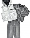 Calvin Klein Boys 2-7 Long Sleeve Tee with Vest Set