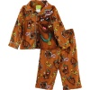 Scooby Doo Snack Attack Brown Flannel Coat Pajamas 2T-4T