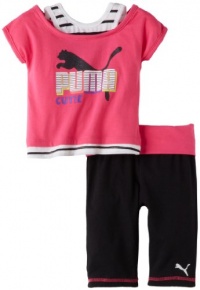 Puma - Kids Baby-Girls Infant Cutie Capri Set, Pink, 24