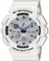 Casio GA100-7 Men's G-Shock Ana-Digi White Resin Alarm Dive Watch