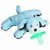 Mary Meyer Wubbanub Sweet Chocolate Plush Pacifier, Blue Puppy