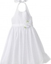 Sweet Heart Rose Girls 7-16 Eyelet Woven Halter Dress, White, 16