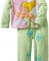 Girl's Tinkerbell 2-Piece Toddler Pajama Set, Green, 3T