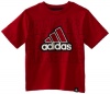 adidas Boys 2-7 Practice Perform Short Sleeve Tee, Red, 6