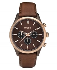 Warm and rustic, this Walter collection watch by Fossil adds just the right touch of style.