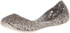 Mini Melissa Campana Zig Zag Ballet Flat (Little Kid),Silver Glitter,13 M US Little Kid