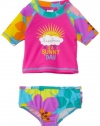 Carter's Baby-Girls Newborn 2 Piece Rashguard Set, Multi, 3-6 Months