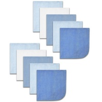 SpaSilk 10 Count Washcloths, Blue, 0-36 Months