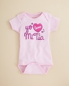 Your multi-lingual baby will look fabulous and tell the world what we already know, that she loves her aunt.