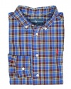 Ralph Lauren Toddler Boy's Blake Plaid Shirt (7, Blue Multi)