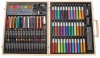 Darice ArtyFacts Portable Art Studio, 131-Piece Deluxe Art Set With Wood Case