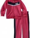 Puma - Kids Baby-Girls Infant Tricot Track Jacket And Pant Set, Pink, 12