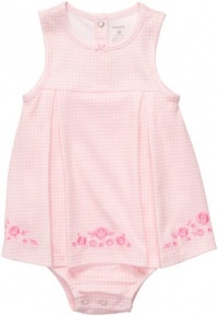 Carter's Girls 3M-24M 1-Piece Gingham Sunsuit (3M)