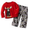 Carter's Boys 2-piece Long Sleeve Micro Fleece Magnificent Moose Pajamas Set - Size 4 Kids