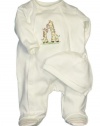 Little Me Layette Footie, Giraffe, Ivory