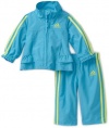 adidas Baby-Girls Infant 2 Piece Pretty Wind Set, Medium Blue, 12 Months