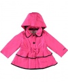 London Fog Baby-Girls Infant Trench, Pink, 18 Months