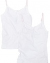 Calvin Klein Girls 2-6x 2 Pack Cami,White,XS(4/5)