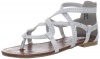 Steve Madden Iezabel Sandal (Toddler/Little Kid/Big Kid),Silver,4 M US Big Kid