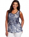 Karen Kane Women's Plus-size Night Life Sequin Tank Top