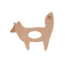 Natural Wood Teether Fox Toy