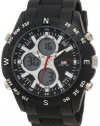 U.S. Polo Assn. Men's US9140 Black Rubber Strap Analog Digital Watch