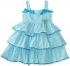 So La Vita Girls 2-6X Butterfly Applique Dress, Blue, 5