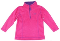 Gutsy Toddler Girls Pink Long Sleeve Half Zipped Fleece Jacket/Top 2T 3T 4T