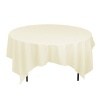 85 in. Square Polyester Tablecloth Ivory