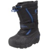 Sorel Flurry TP 1810 - Winter Boot (Toddler/Little Kid/Big Kid),Black/Bright Blue,6 M US Big Kid