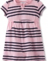 Splendid Littles Baby-Girls Newborn Capri Stripe Dress, Pink Ribbon, 12-18 Months