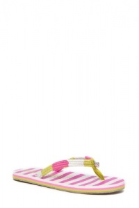 Juicy Couture Lucy Kid Flip-Flop (Infant/Toddler),Chartreuse/Pink/Off White/White,13 M US (Infant)