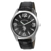 U.S. Polo Assn. Men's USC50010 Analogue Black Dial Leather Strap Watch