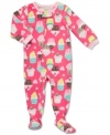 Her dreams are sure to be a sweet treat when she's comfy and cozy in this cupcake-print footed coverall from Carter's.