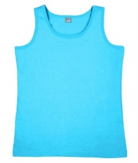 LAT Sportswear Women's Stylish Jersey Tank Top, Aqua, X-Large