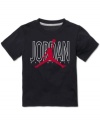 He'll want to jump up and play when he throws on this Jumpman tee from Jordan.