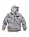 GUESS Kids Boys Zip Front Hoodie, GREY HEATHER (12/14)