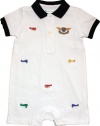 Ralph Lauren Layette Bi-plane Polo Shortall (3 Month, White)