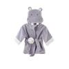 Baby Aspen Hug-alot-amus Hooded Hippo Robe, Lavender, 0-6 Months