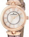 Anne Klein Women's 10/9836RGPK Leather Rosegold-Tone Brown Leather Strap Watch