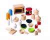 Plan Toy Doll House Accessories for Kitchen with Tableware