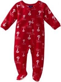 MLB Infant Philadelphia Phillies Full Zip Raglan Coverall (Red, 24mos)