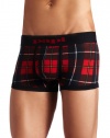 Papi Men's Scotties Plaid Brazilian Brief, Geisha Red, Large