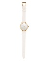 Take a classic approach to accessorizing with this leather strap watch from kate spade new york. With a gold-plated case and Mother-of-Pear dial, it's a timeless choice.